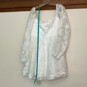 Lulu's White Floral Mini Dress